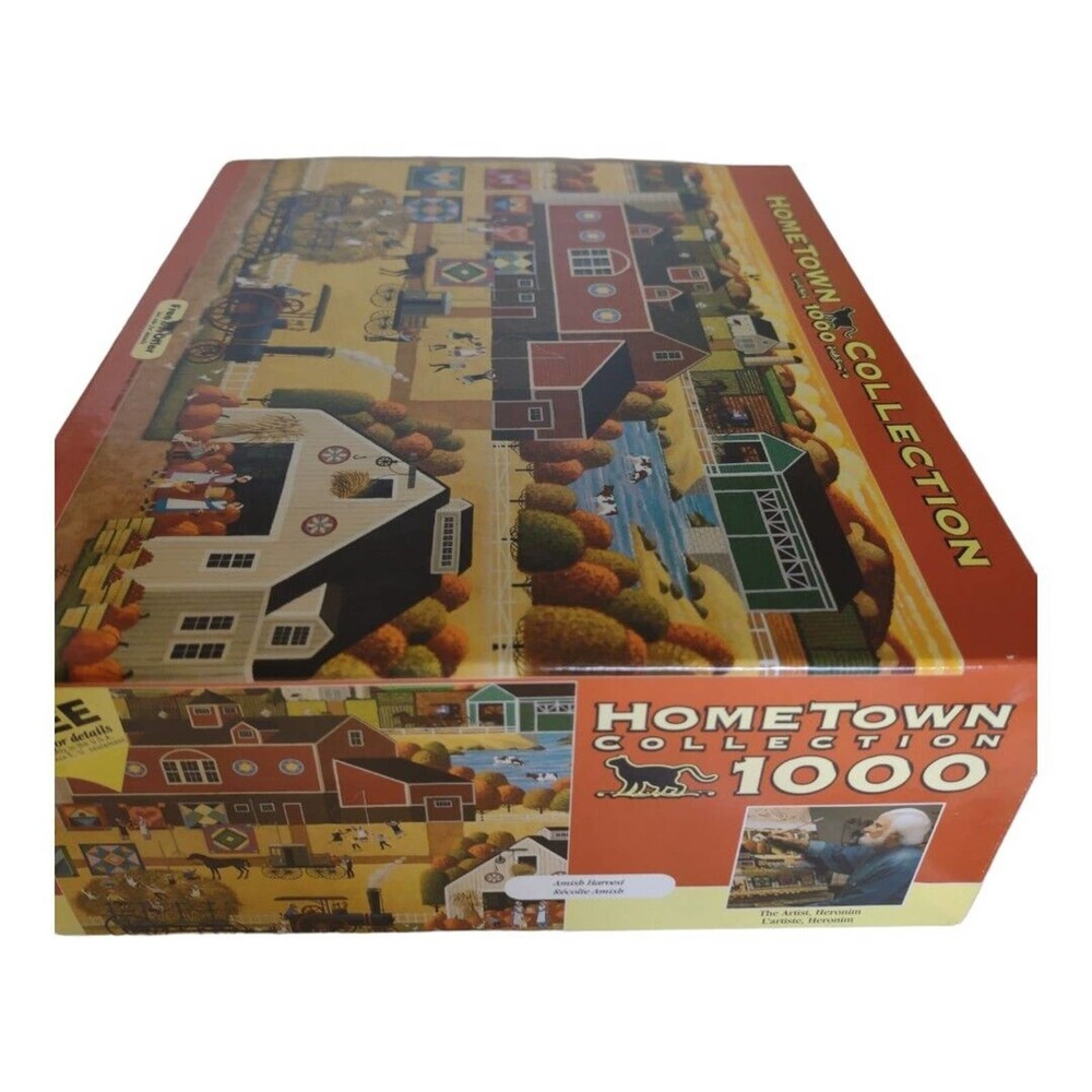 Hometown Collection Heronim “Amish Harvest” 1000 Pce Puzzle Vintage 2002 New - Picture 4 of 7